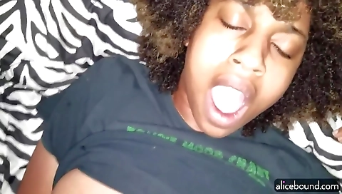 Hot interracial amateur couple with hairy pussy and tattoo