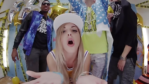 Ebony milf with big booty gets fucked in front of a webcam