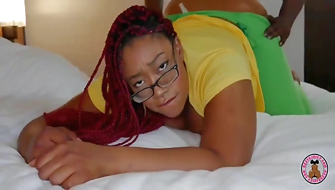 Ebony beauty rides a black dick in a homemade anal porn