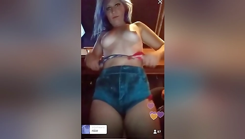 Ebony stripper strips bare and shows off her huge boobs