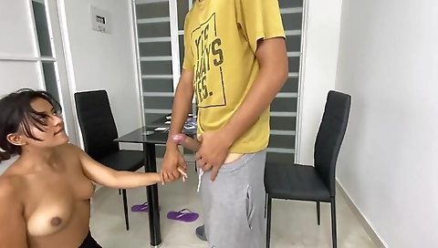 Ebony teen with a nice ass gets fucked in a homemade porn