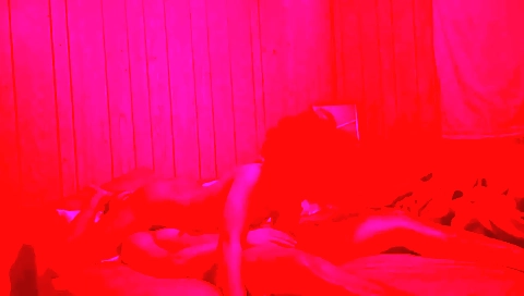 Black woman gives a blowjob and has her own massage