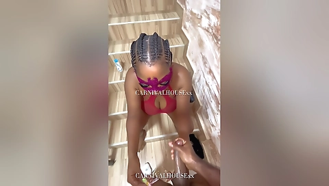 Beautiful black girl is so horny for her hot partner