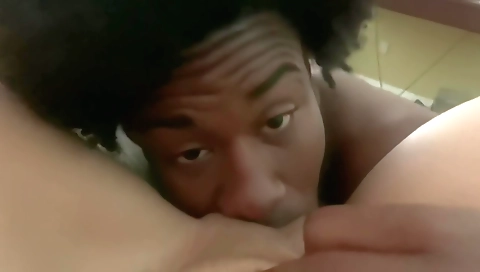 Busty blonde with hairy ass sucks her pussy and gets cum