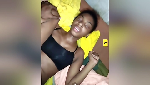 A teen with a sexy body takes a massive cock in her body