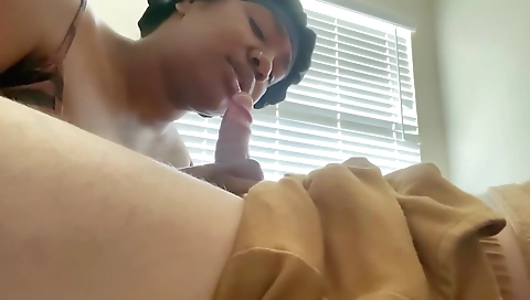 Black and white sex session with ebony babe and big white cock