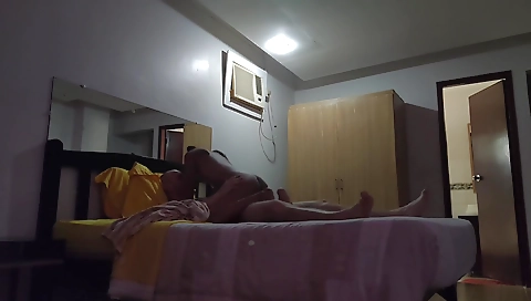 Ebony brunette gets fucked by black dude in the bedroom