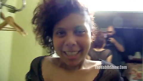 Ebony hairy girl enjoys a hairy pussy and a hairy ass