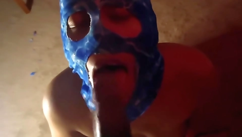 Ebony teen with small tits sucks a big cock and rides it