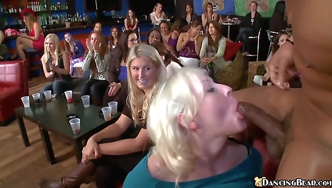 Blonde babe with a big black cock in an interracial porn video