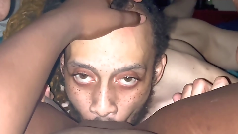 Ebony chick with a tattooed pussy goes for a night club