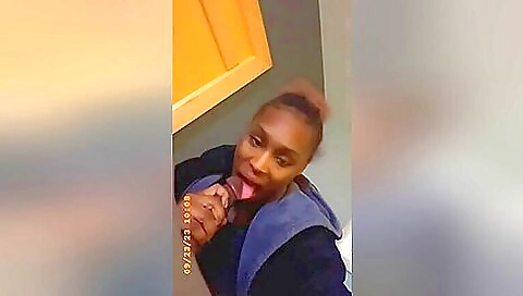 Slim Baddie Ebony Long Dick Mouth Play