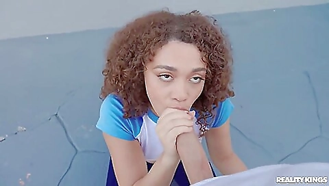 Perverted Ebony Teen 18+ Incredible Interracial Clip