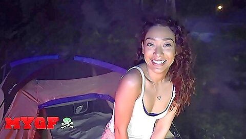 Petite Darling Sarah Lace Wants To Do A Fun Camping Trip In The Wild With Lots Of Fucking